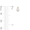 Thumbnail Image 2 of 6.0mm Freshwater Pearl and Cubic Zirconia Stud Earrings in 14K Gold