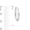 Thumbnail Image 3 of 18.0mm Hoop Earrings in Hollow 10K White Gold