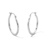 Thumbnail Image 1 of 20.0mm Twist Hoop Earrings in Hollow 10K White Gold