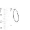 Thumbnail Image 3 of 20.0mm Twist Hoop Earrings in Hollow 10K White Gold