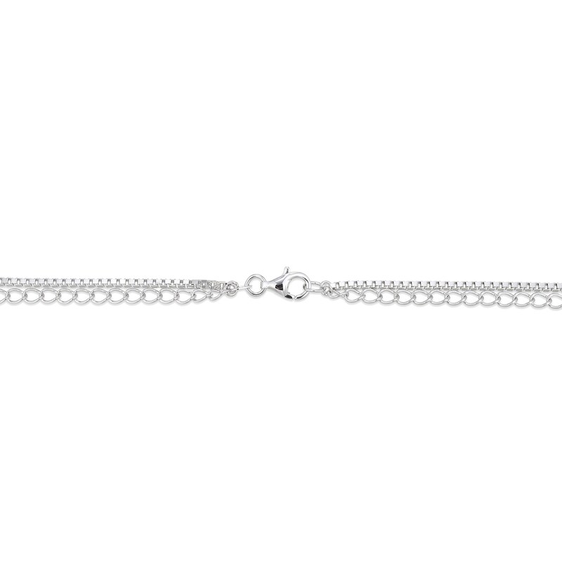 Main Image 3 of Octagon-Shaped Tiger's Eye Layered Necklace in Sterling Silver - 22”