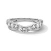 Thumbnail Image 1 of 1.00 CT. T.W. Certified Lab-Grown Diamond Contour Anniversary Band in 14K White Gold (F/VS2)
