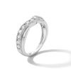 Thumbnail Image 3 of 1.00 CT. T.W. Certified Lab-Grown Diamond Contour Anniversary Band in 14K White Gold (F/VS2)
