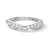 Thumbnail Image 1 of 0.50 CT. T.W. Certified Lab-Grown Diamond Contour Anniversary Band in 14K White Gold (F/VS2)