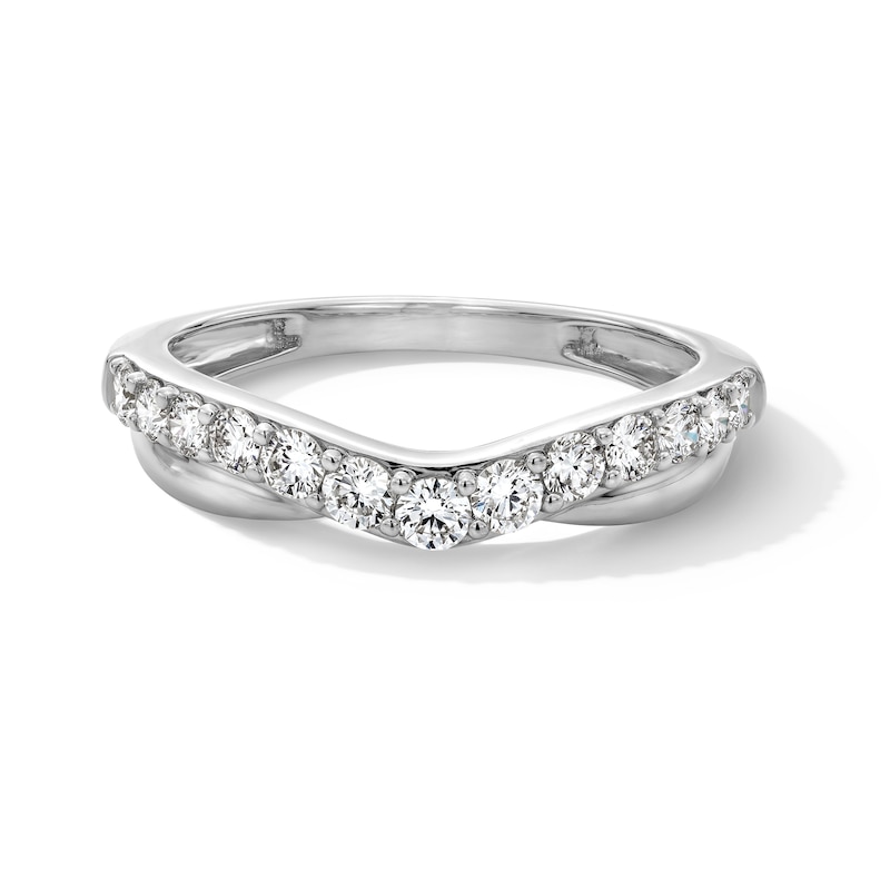 0.50 CT. T.W. Certified Lab-Grown Diamond Contour Anniversary Band in 14K White Gold (F/VS2)