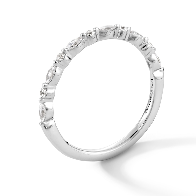 Main Image 2 of Vera Wang Love Collection 0.23 CT. T.W. Alternating Diamond Band in 14K White Gold