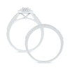Thumbnail Image 3 of 0.40 CT. T.W. Multi-Diamond Double Octagon Frame Bridal Set in Sterling Silver