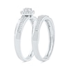 Thumbnail Image 2 of 0.20 CT. T.W. Multi-Diamond Frame Bridal Set in Sterling Silver