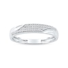 Thumbnail Image 1 of 0.12 CT. T.W. Diamond Pavé Wedding Band in Sterling Silver