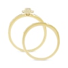 Thumbnail Image 3 of 0.20 CT. T.W. Multi-Diamond Frame Bridal Set in Sterling Silver with 14K Gold Plate