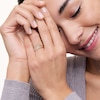 Thumbnail Image 5 of 0.20 CT. T.W. Multi-Diamond Frame Bridal Set in Sterling Silver with 14K Gold Plate