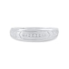 Thumbnail Image 3 of 0.27 CT. T.W. Diamond Arrow Groove Wedding Band in Sterling Silver