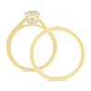 Thumbnail Image 3 of 0.46 CT. T.W. Diamond Marquise Frame Bridal Set in Sterling Silver with 14K Gold Plate