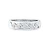 Thumbnail Image 3 of 0.22 CT. T.W. Diamond “S” Curve Wedding Band in Sterling Silver