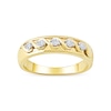Thumbnail Image 1 of 0.22 CT. T.W. Diamond “S” Curve Wedding Band in Sterling Silver with 14K Gold Plate