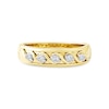 Thumbnail Image 3 of 0.22 CT. T.W. Diamond “S” Curve Wedding Band in Sterling Silver with 14K Gold Plate