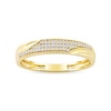 Thumbnail Image 1 of 0.12 CT. T.W. Diamond Pavé Wedding Band in Sterling Silver with 14K Gold Plate