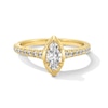Thumbnail Image 1 of 0.75 CT. T.W. Marquise-Cut Canadian Certified Centre Diamond Engagement Ring in 14K Gold (I/SI2)