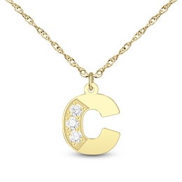0.15 CT. T.W. Certified Lab-Grown Diamond Initial Pendant (F/VS2) (1 Letter)