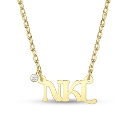 0.05 CT. T.W. Certified Lab-Grown Diamond Monogram Necklace (F/VS2) (3 Initials)