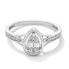 Thumbnail Image 1 of 0.15 CT. T.W. Baguette-Cut and Round Multi-Diamond Promise Ring in 10K White Gold