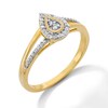 Thumbnail Image 2 of 0.12 CT. T.W. Diamond Pear-Shaped Split Shank Promise Ring in 10K Gold