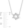 Thumbnail Image 2 of 0.065 CT. T.W. Diamond Star of David Necklace in Sterling Silver