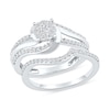 Thumbnail Image 1 of 0.55 CT. T.W. Diamond Bypass Bridal Set in Sterling Silver
