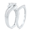 Thumbnail Image 2 of 0.55 CT. T.W. Diamond Bypass Bridal Set in Sterling Silver