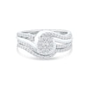 Thumbnail Image 4 of 0.55 CT. T.W. Diamond Bypass Bridal Set in Sterling Silver