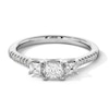 Thumbnail Image 1 of 0.50 CT. T.W. Princess-Cut Diamond Past Present Future® Engagement Ring in 10K White Gold