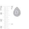 Thumbnail Image 2 of 1.50 CT. T.W. Certified Pear-Shaped Lab-Grown Diamond Double-Frame Stud Earrings in 10K White Gold (F/SI2)