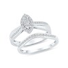 Thumbnail Image 1 of 0.46 CT. T.W. Diamond Marquise Frame Bridal Set in Sterling Silver