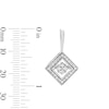 Thumbnail Image 3 of Unstoppable Love™ 0.70 CT. T.W. Princess-Cut Diamond Tilted Square Drop Earrings in 10K White Gold