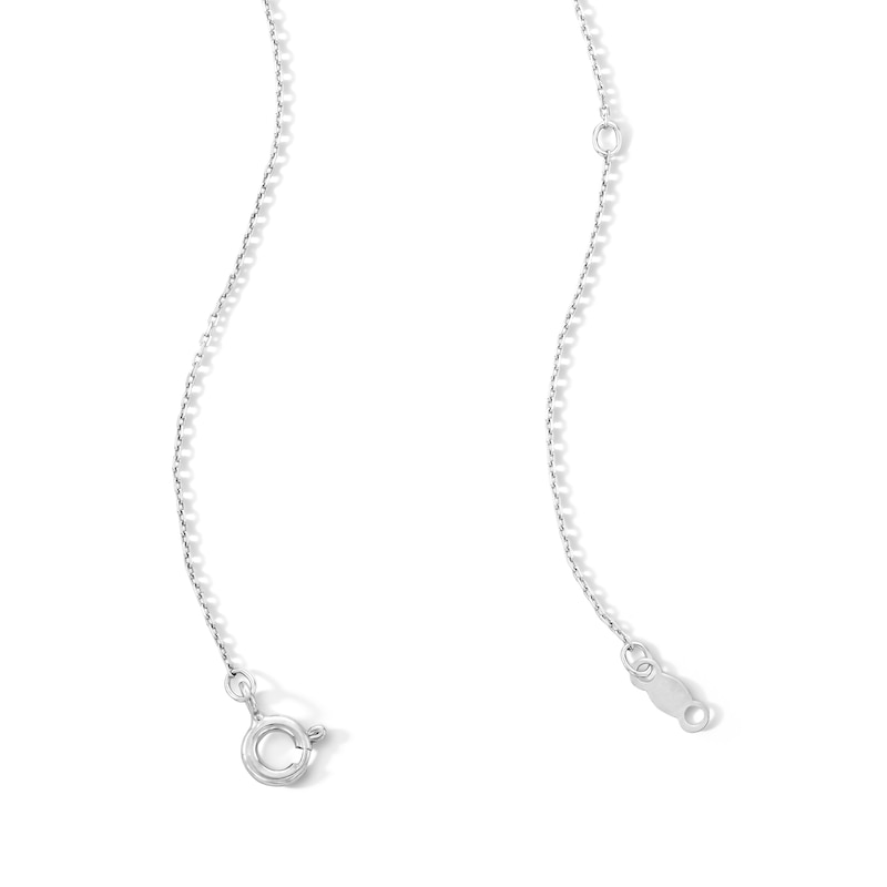Main Image 3 of Unstoppable Love™ 0.15 CT. T.W. Diamond Frame Double Heart Necklace in Sterling Silver