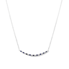 Thumbnail Image 1 of Vera Wang Love Collection 0.04 CT. T.W. Diamond and Sapphire Necklace in Sterling Silver - 19"