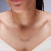 Thumbnail Image 2 of Vera Wang Love Collection 0.04 CT. T.W. Diamond and Sapphire Necklace in Sterling Silver - 19"