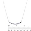 Thumbnail Image 3 of Vera Wang Love Collection 0.04 CT. T.W. Diamond and Sapphire Necklace in Sterling Silver - 19"