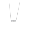 Thumbnail Image 1 of 0.085 CT. T.W. Diamond “MOM” Bar Necklace in Sterling Silver - 17"