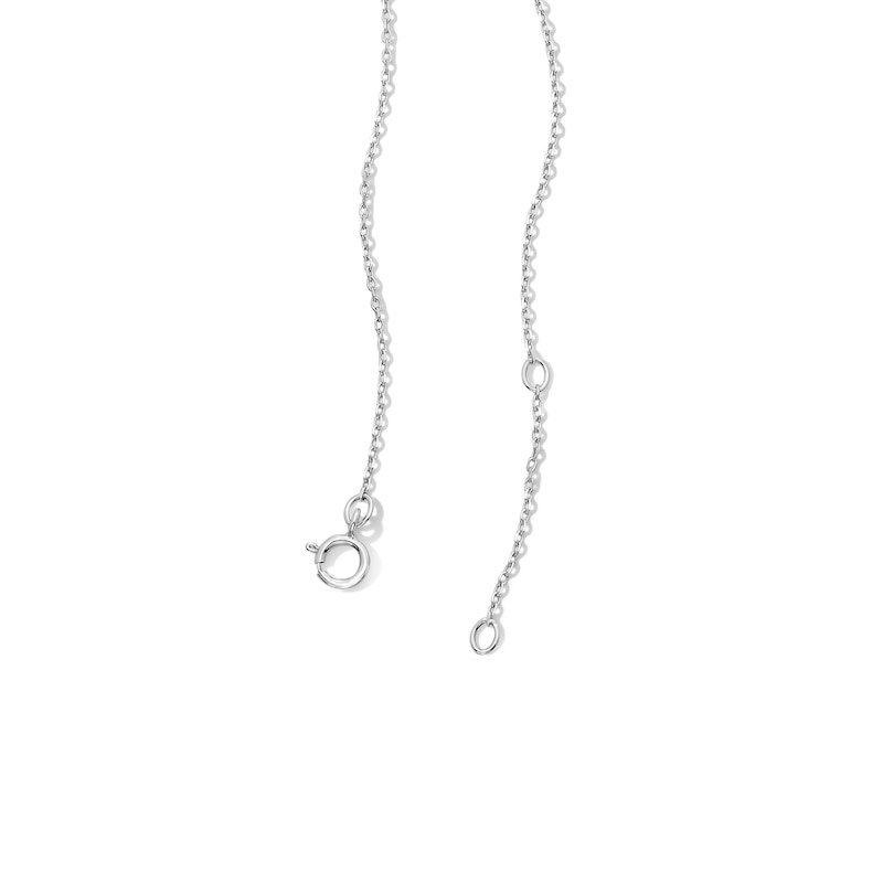 Main Image 2 of 0.085 CT. T.W. Diamond “MOM” Bar Necklace in Sterling Silver - 17"