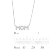 Thumbnail Image 3 of 0.085 CT. T.W. Diamond “MOM” Bar Necklace in Sterling Silver - 17"