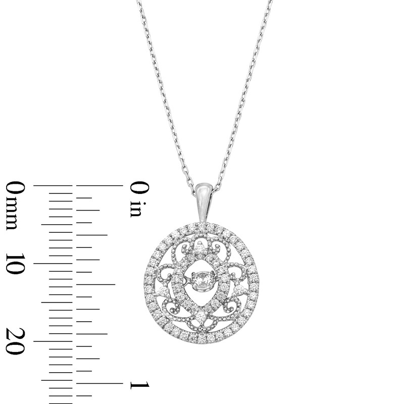 Main Image 4 of Unstoppable Love™ 0.40 CT. T.W. Certified Lab-Grown Diamond Frame Filigree Pendant in 10K White Gold (F/SI2)
