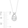 Thumbnail Image 4 of Unstoppable Love™ 0.20 CT. T.W. Diamond Teardrop Twist Pendant in 10K White Gold