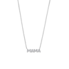 Thumbnail Image 1 of 0.085 CT. T.W. Diamond “MAMA” Necklace in Sterling Silver - 17"