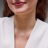 Thumbnail Image 2 of 0.085 CT. T.W. Diamond “MAMA” Necklace in Sterling Silver - 17"