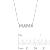 Thumbnail Image 3 of 0.085 CT. T.W. Diamond “MAMA” Necklace in Sterling Silver - 17"