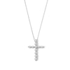 Thumbnail Image 1 of 1.00 CT. T.W. Certified Lab-Grown Diamond Cross Necklace in 10K White Gold (F/SI2)