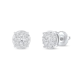 0.50 CT. T.W. Certified Lab-Grown Diamond Composite Stud Earrings in 10K White Gold (F/SI2)