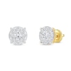 Thumbnail Image 1 of 0.80 CT. T.W. Certified Lab-Grown Diamond Composite Stud Earrings in 10K Gold (F/SI2)