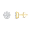 Thumbnail Image 2 of 0.80 CT. T.W. Certified Lab-Grown Diamond Composite Stud Earrings in 10K Gold (F/SI2)